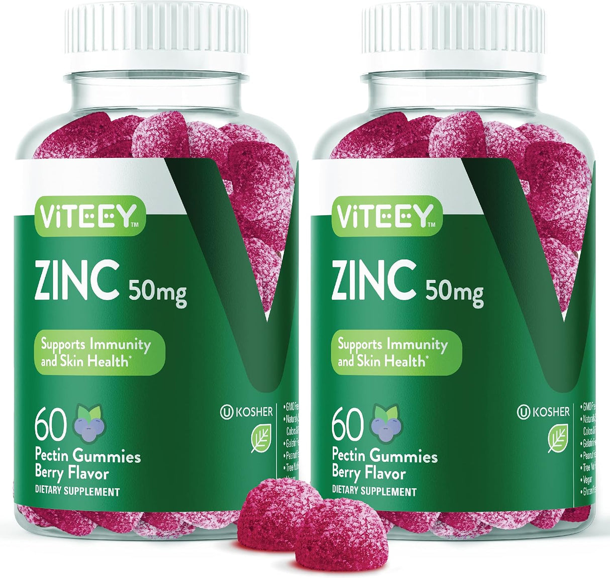 Suplemento Gomitas de zinc de 50 mg  inmunológico saludable