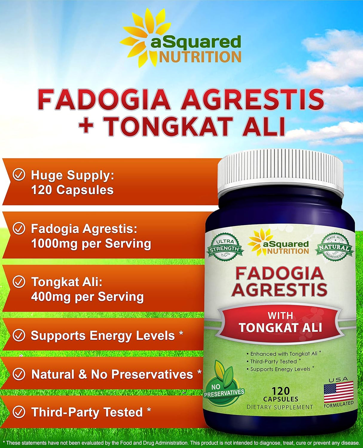 Suplementos Alimenticios de extracto de agrestis Fadogia