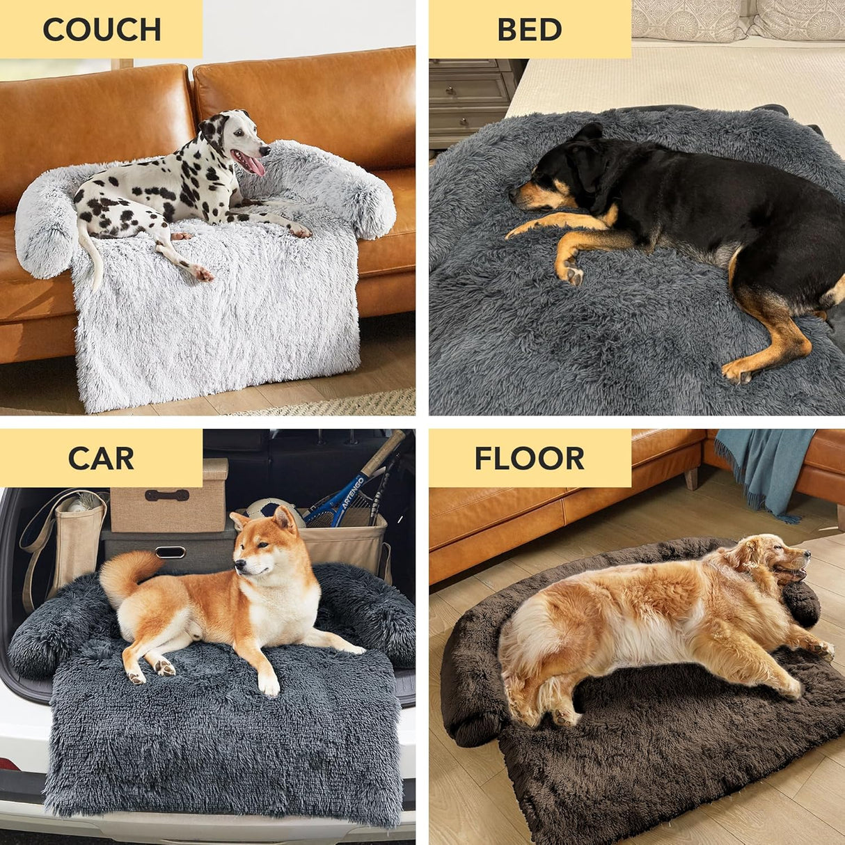 Cama para Perro Codi - Antiestrés, Lavable, 41x37x6 pulgadas