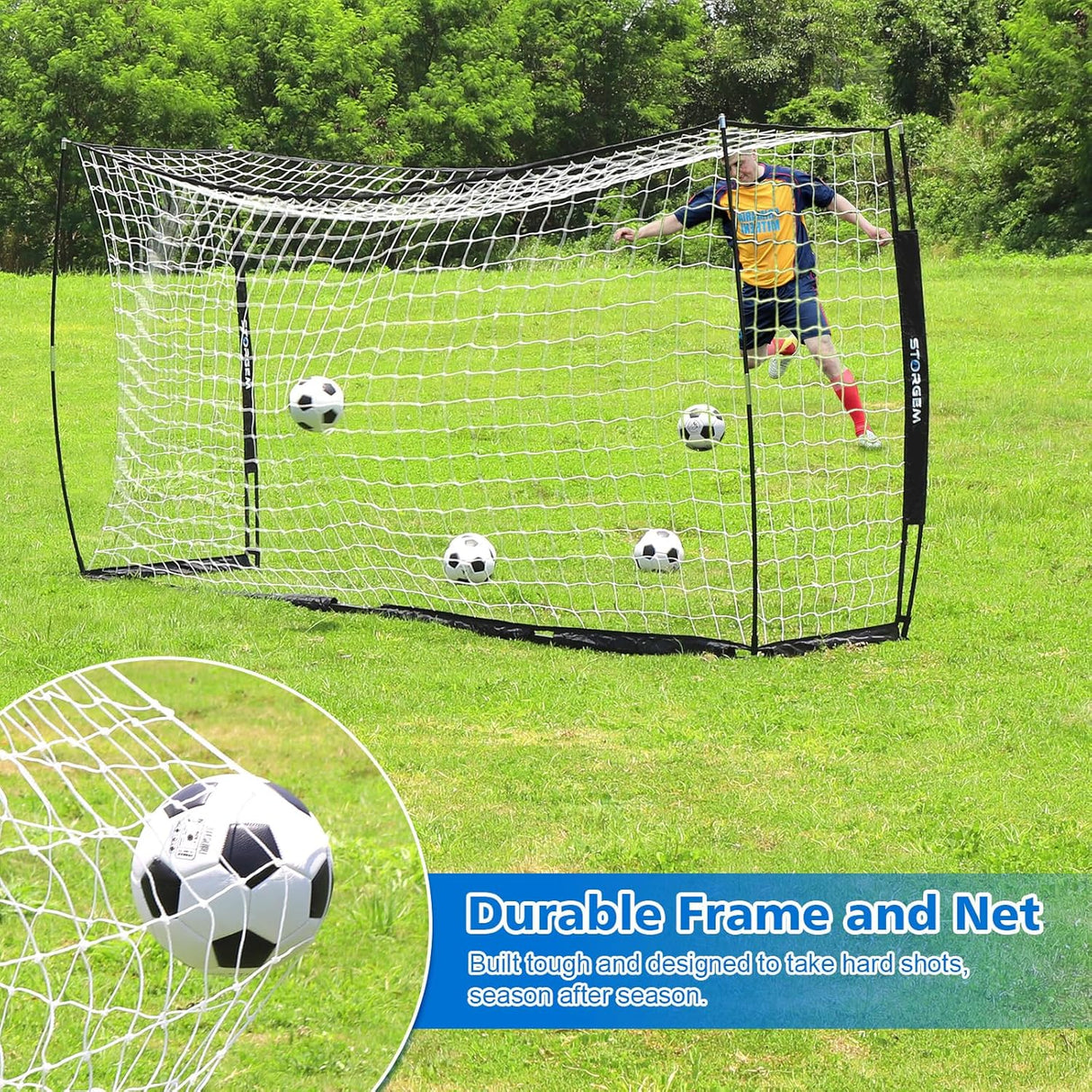 Storgem Portería de fútbol para Patio Trasero