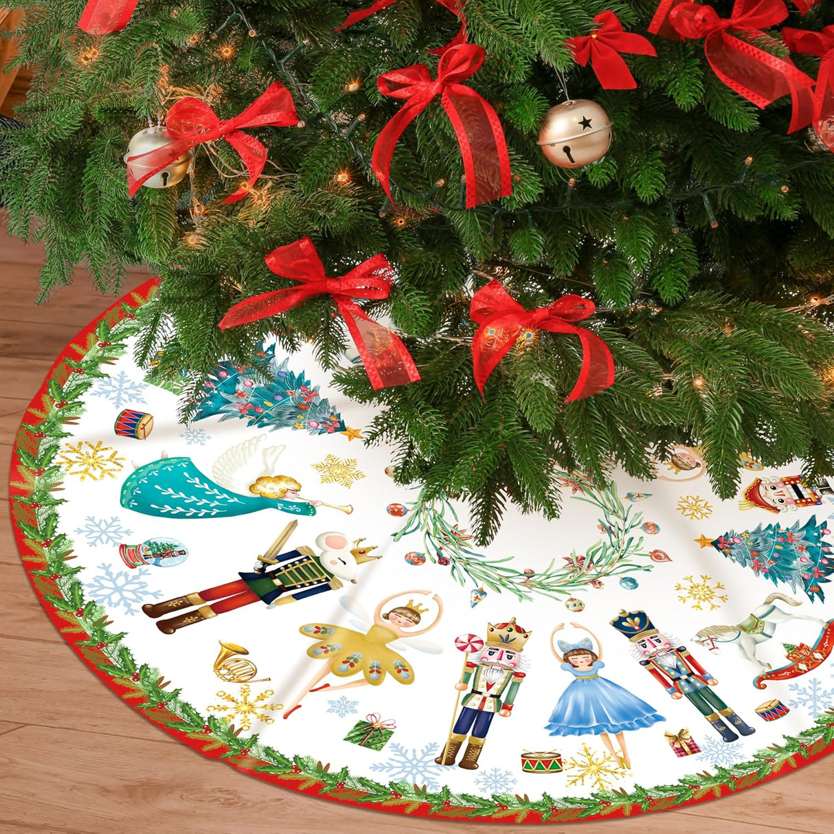 Funda de Árbol de Navidad 48, Nutcracker, Decoración Rústica