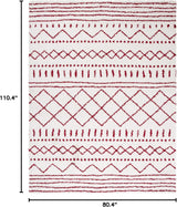 Alfombra Área Shag - Diseño Marroquí, No Deshecha, ASG741P