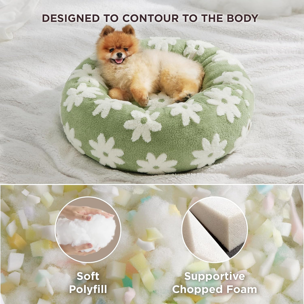 Cama para perros pequeños y parte inferior antideslizante