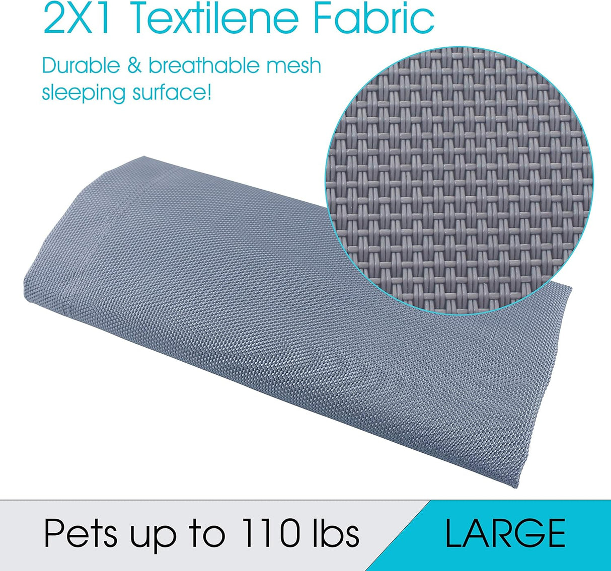 Cama Elevada para Mascotas PHYEX, Acero Resistente, 50.5 x 30.5