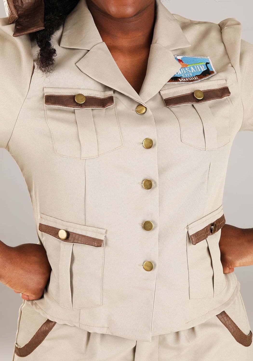 Disfraz de Paleontólogo para mujer talla M color caqui