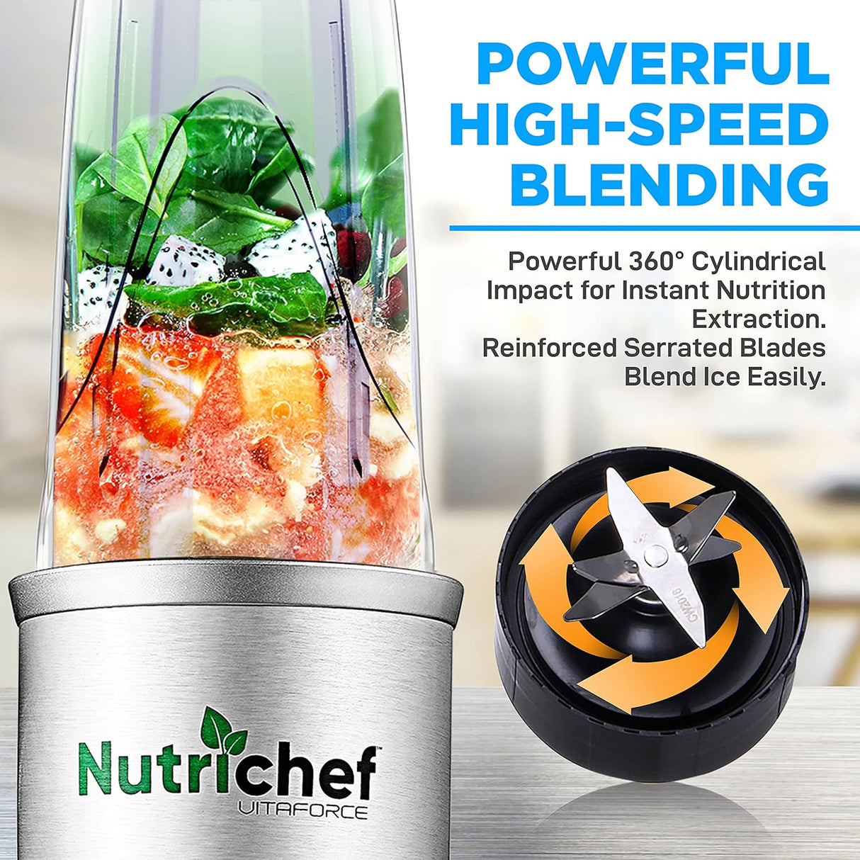 Licuadora eléctrica personal NutriChef NCBL12