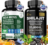 Suplemento Vitalidad: Shilajit y Sea Moss, 9000mg, 17500mg