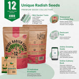 Semillas de Rábano Organo Republic 12 Variedades Heirloom