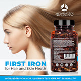 Suplemento Derma-Iron para mujeres y hombres para el cabello