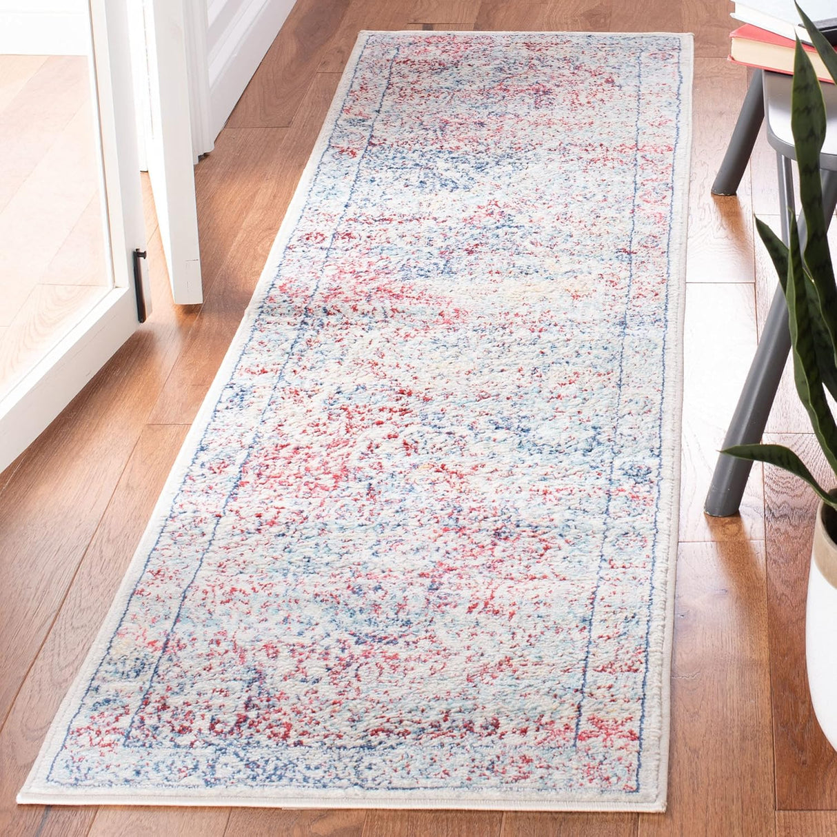 Alfombra Runner Medallón Desgastado, Fácil Cuidado, BNT832B