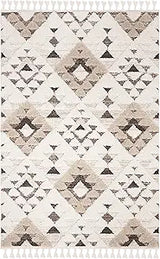Alfombra Shag Marroquí con Borlas, 2 Pulgadas de Grosor, MTS688A