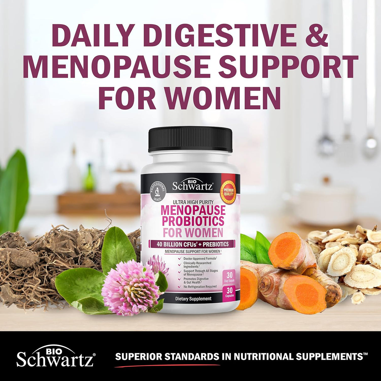 Probióticos de apoyo para la menopausia para mujeres