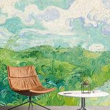 IDEA4WALL Murales de pared para dormitorio, noche estrellada de Van Gogh, pinturas famosas, papel tapiz extraíble grande, calcomanías de pared para despegar y pegar, 100 x 144 pulgadas