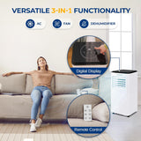 Aire acondicionado portátil SereneLife 8000 BTU 3 en 1 con control remoto