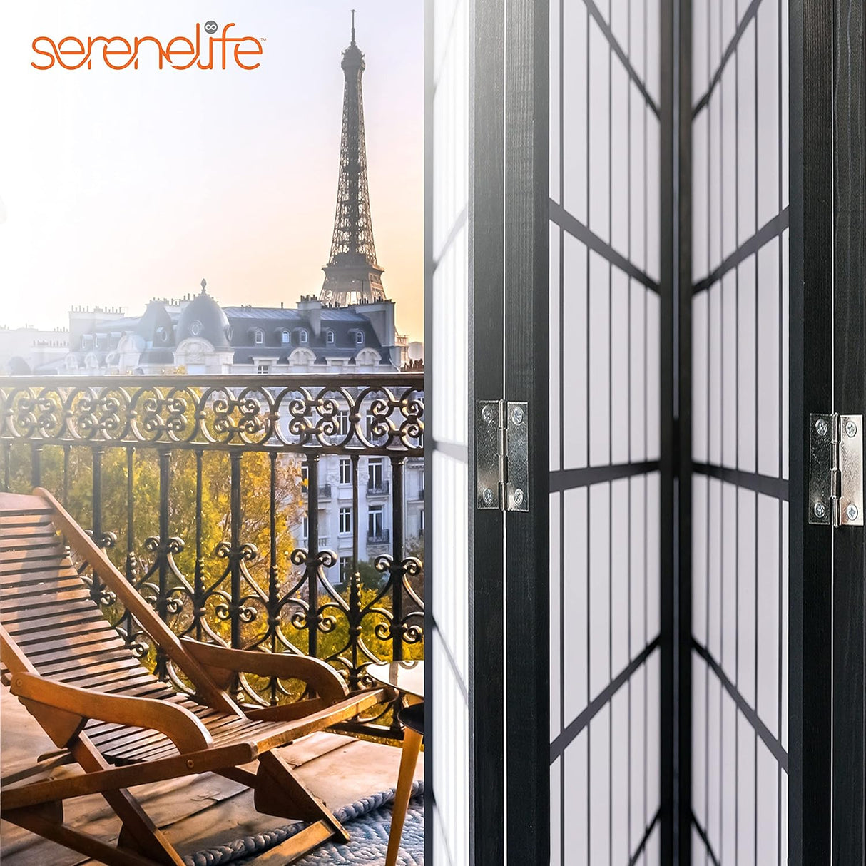Biombo o separador de ambiente portátil SERENELIFE SLRDD4