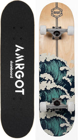 Patineta Completa para Principiantes, 31x8 pulgadas, 7 Capas