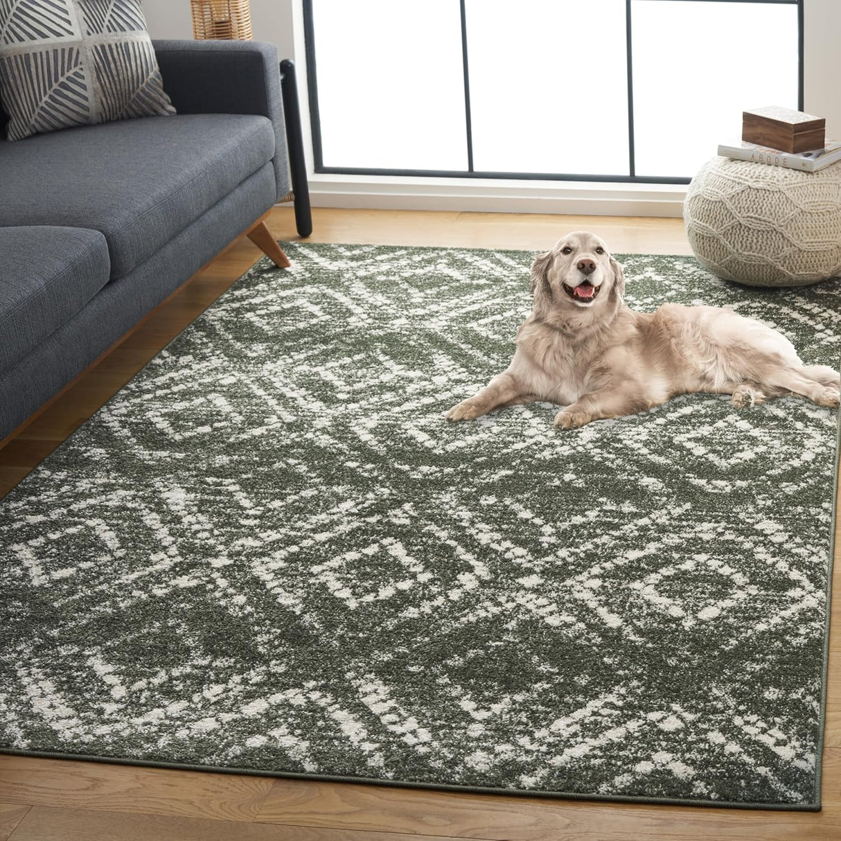 Runner de alfombra Geométrica Ideal para Pasillos y Entradas (ADR131E-28)
