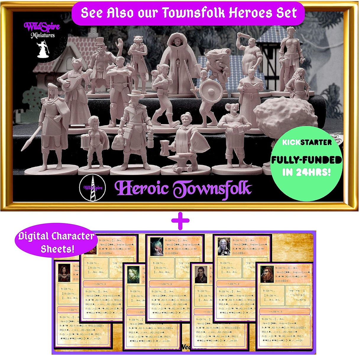 Miniaturas de Héroes y Compañeros Animales para D&D 28-32mm