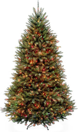 Árbol de Navidad artificial preiluminado, luces LED de doble color