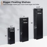 Estanterías Flotantes 2 Pack de Madera - 24 W x 9 D x 1.6 H