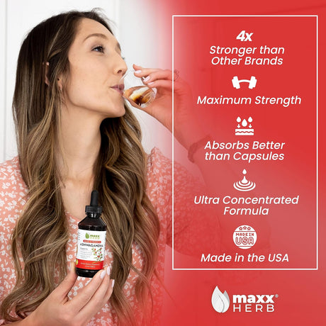 Extracto de Ashwagandha Maxx Herb - 4 Botellas 4 Oz