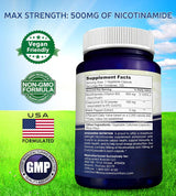 Suplementos Nicotinamida con CoQ10 (120 cápsulas)  500 mg