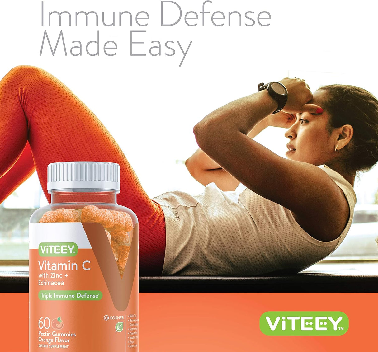 Vitamina C con Zinc y Equinácea  Refuerzo Inmunológico