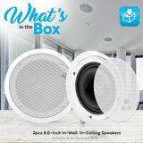 Par de altavoces empotrables de pared 250 W Pyle