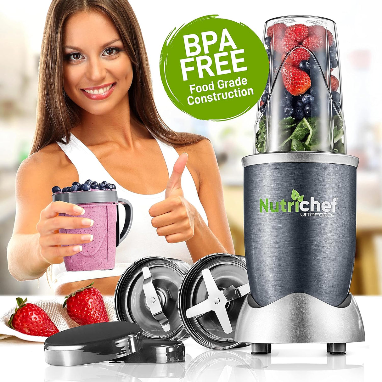 Licuadora mini profesional de 600 NUTRICHEF NCBL60