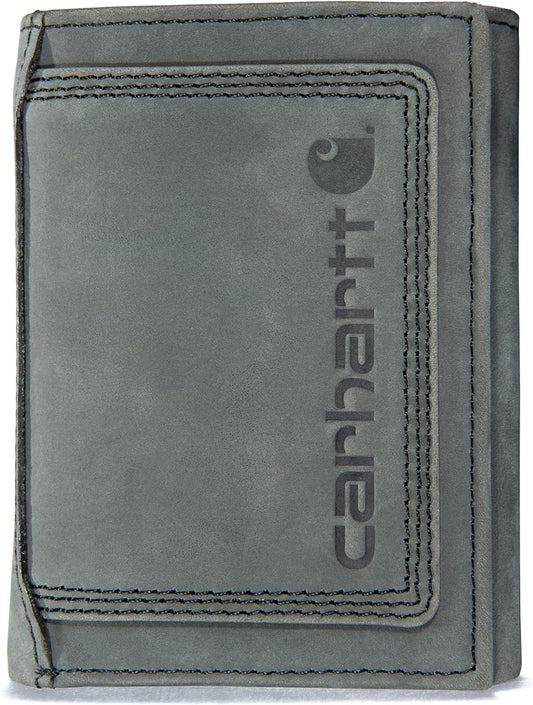 Billetera de cuero Carhartt, triple costura, estilo robusto