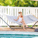 Hamaca Doble Extra Grande SUNCREAT con Soporte y Almohada Extra