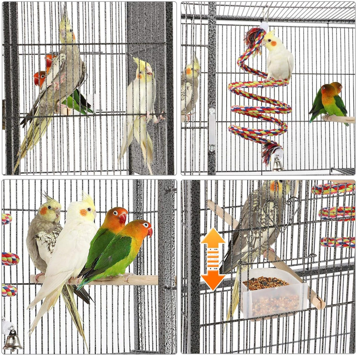 Jaula para aves grande Yaheetech, 69 pulgadas, metal, modelo XL