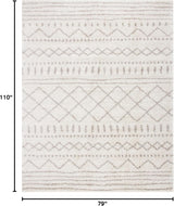 Alfombra de área Shag, diseño marroquí, 1.6 de grosor, ASG741A