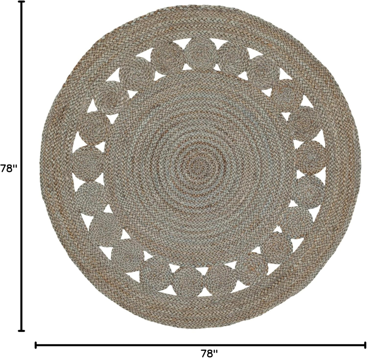 Alfombra Redonda de Yute SAFAVIEH Boho Charm NF364C 6'6
