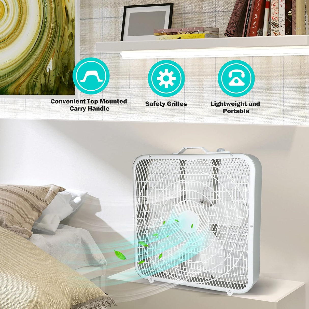 Ventilador de Piso Simple Deluxe 20, 3 Velocidades, Modelo 20BF