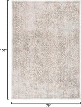 Alfombra de área, diseño oriental, fácil cuidado, modelo EVK256E