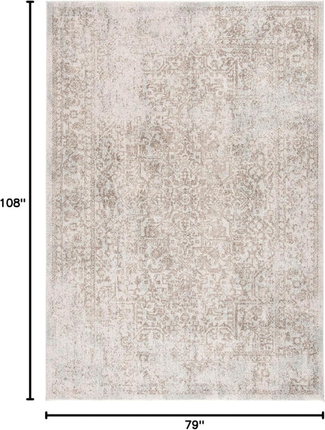 Alfombra de área, diseño oriental, fácil cuidado, modelo EVK256E