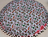 Cojín redondo grande para el suelo, funda otomana, almohada para meditación, cojín de suelo para adultos, puf otomano, fundas de tiro otomano, muebles de sala de manualidades, funda de 22 pulgadas