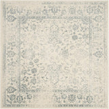Alfombra de área cuadrada, diseño oriental desgastado, ADR109S