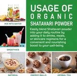 Jiva Organics Organic Shatavari Power Bolsa a granel de 1 lb