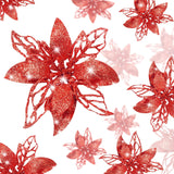 Flores Artificiales Poinsettia Boao 24 Piezas Decoración Navidad
