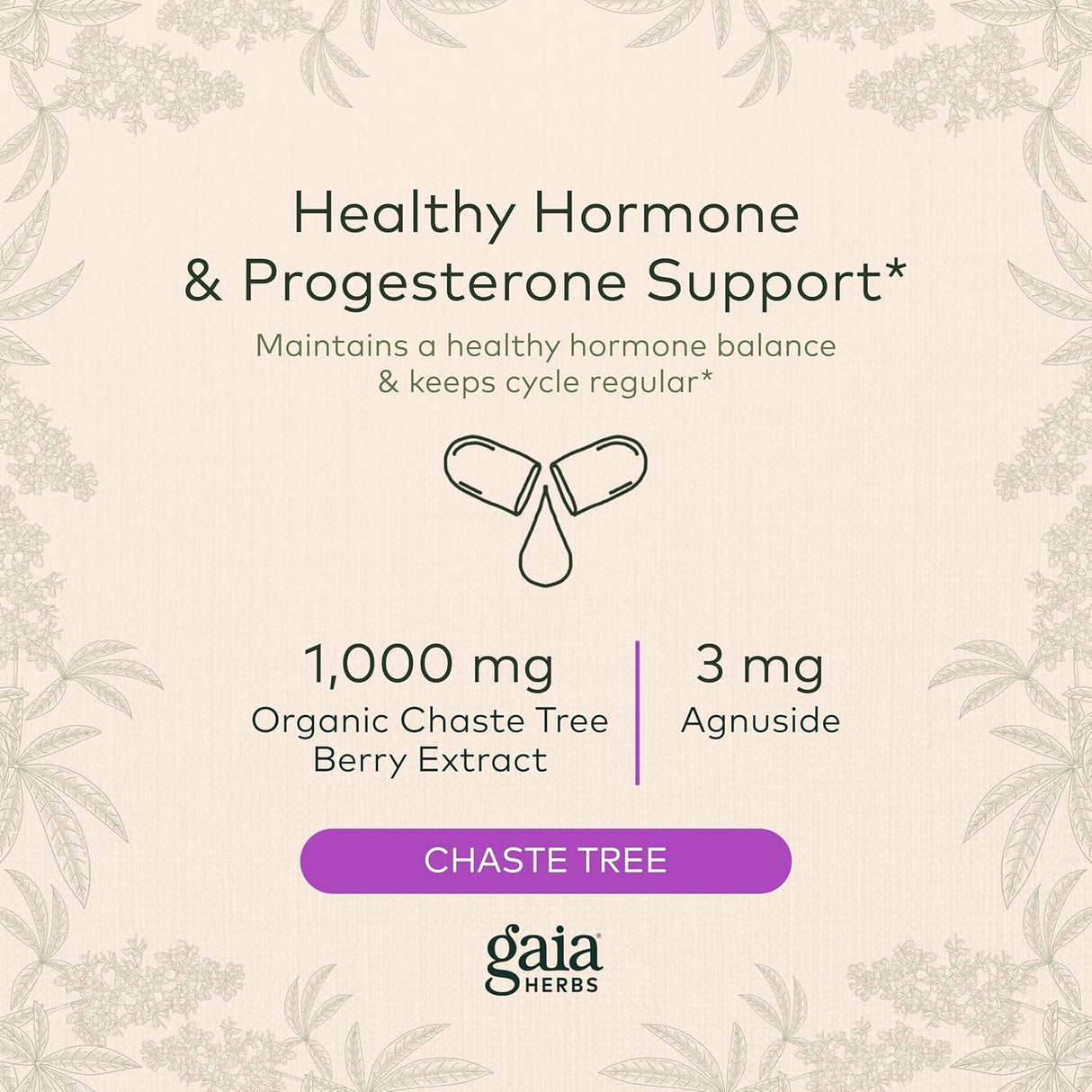 Cápsulas Vitex Berry de Gaia Herbs