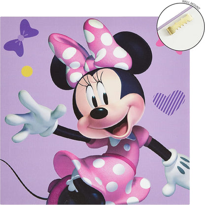 Set de Arte LED de Pared Minnie Mouse, 11"x11" cada pieza