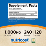 Suplemento Nutricost Noni Cápsulas de 500 mg 240 cápsulas