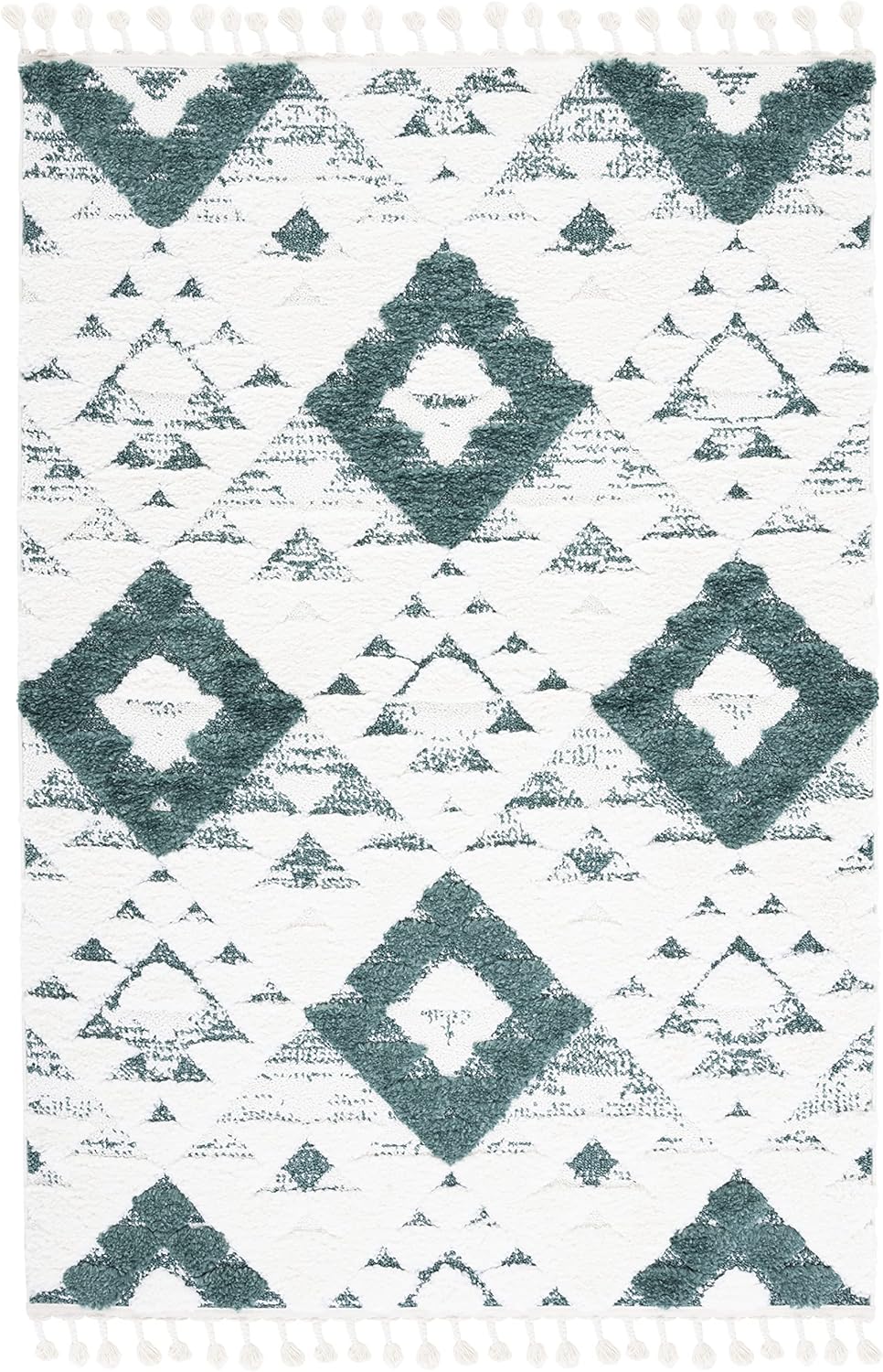 Alfombra Shag Marroquí, Diseño Boho, 2 Grosor, MTS688Y