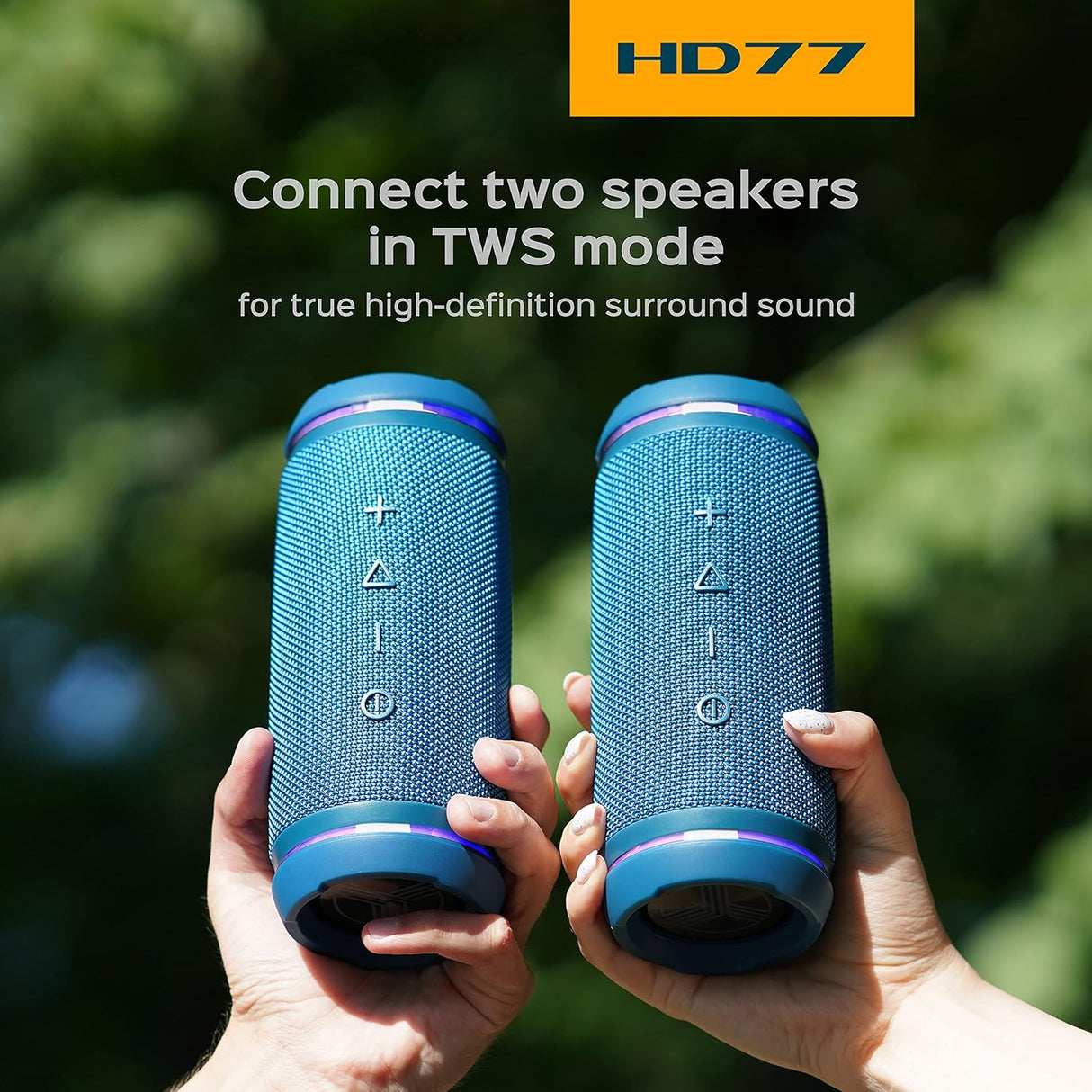 Altavoz portátil Bluetooth - Sonido envolvente HD de 360°