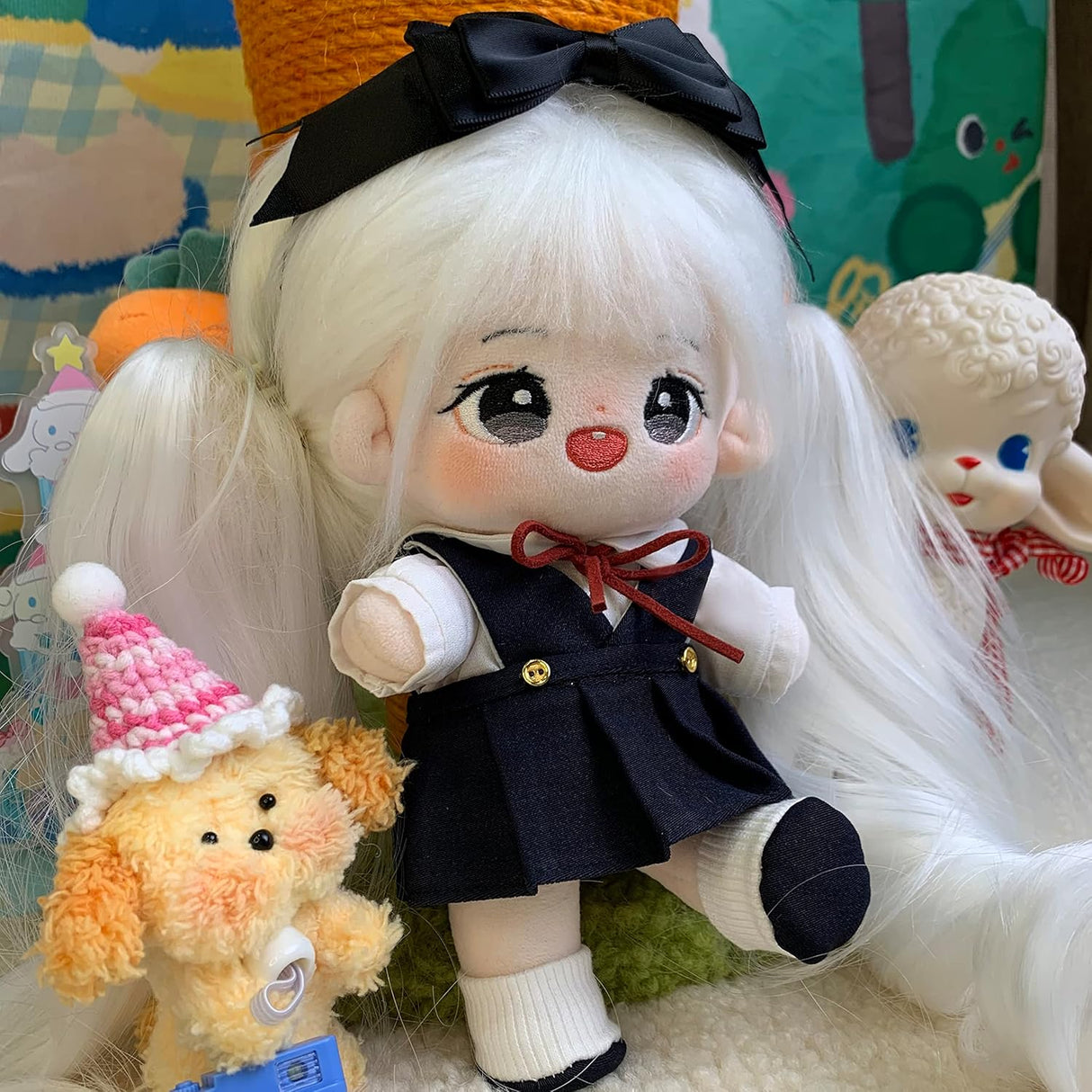 Muñeca de peluche 20cm - Juguete Kawaii con esqueleto articulado