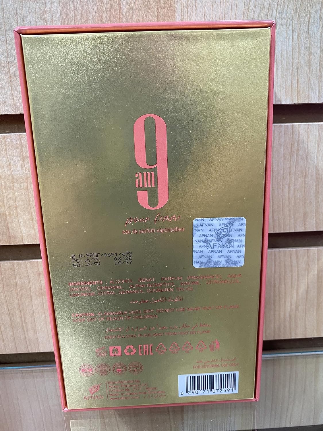 Spray Eau de Parfum Pour Femme 9 PM, 3.4 onzas