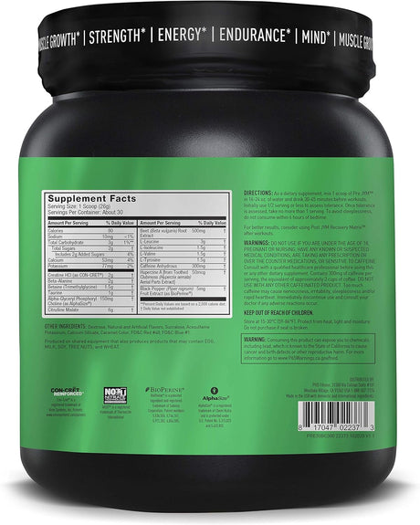 Suplementos Alimenticios  Pre Jym  cereza negra  30 unidades