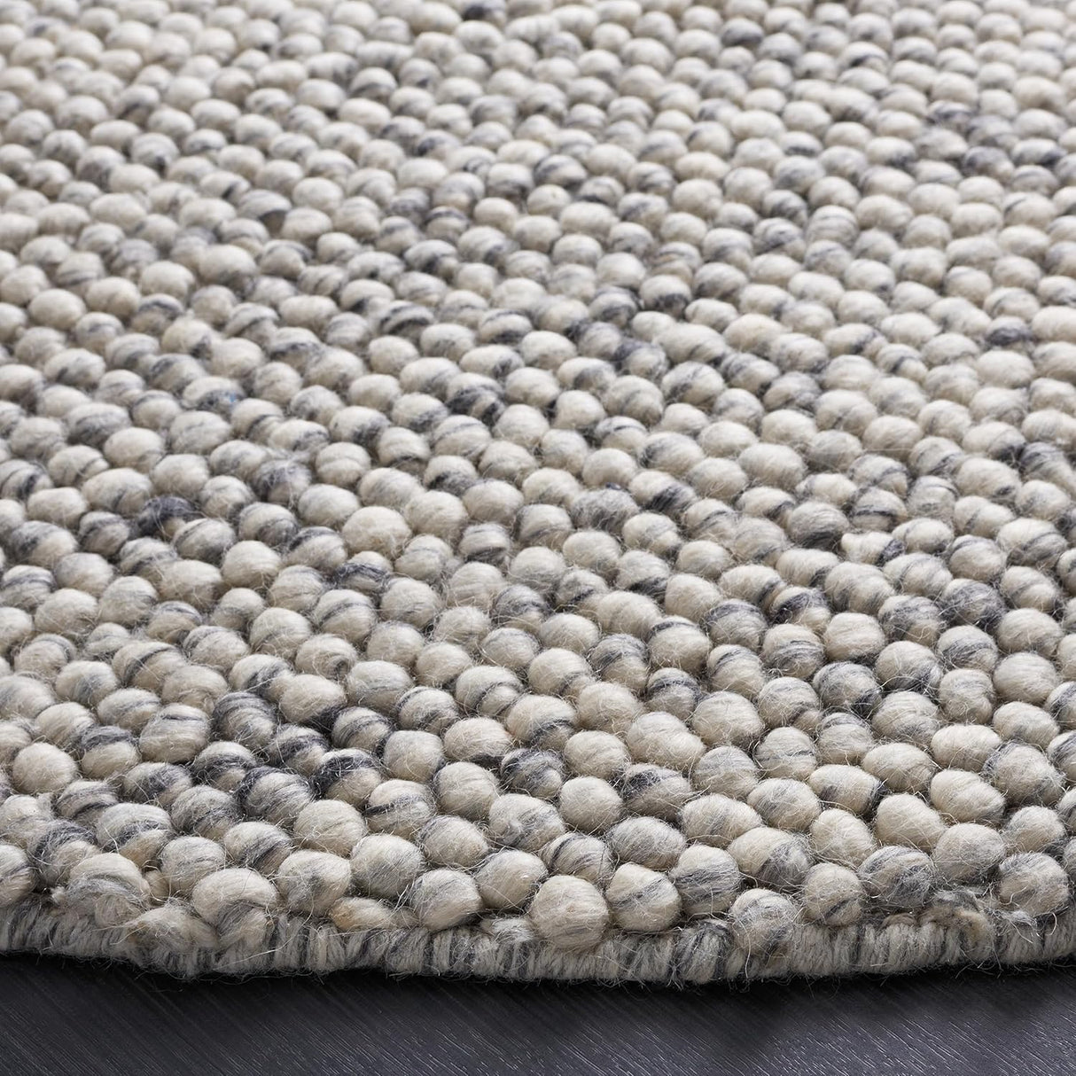 Alfombra Redonda de Lana Texturizada - Ideal para Sala, NAT620G-4R